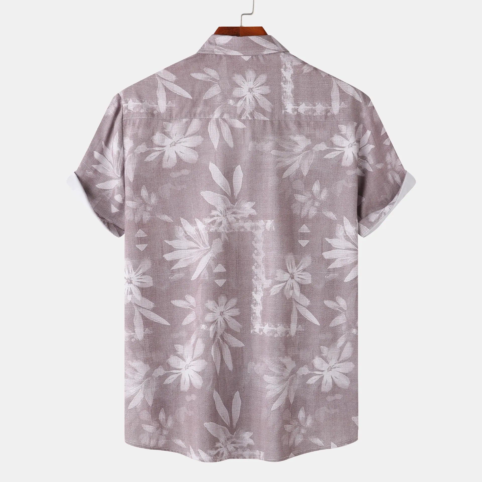 Men's Print Short Sleeve Button-Up Shirt - Farnelli