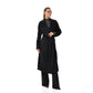 Cambridge Comfort Wraparound Wool Cashmere Coat in Black