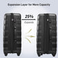 HouseOfZazla black hardside spinner luggage set with TSA lock