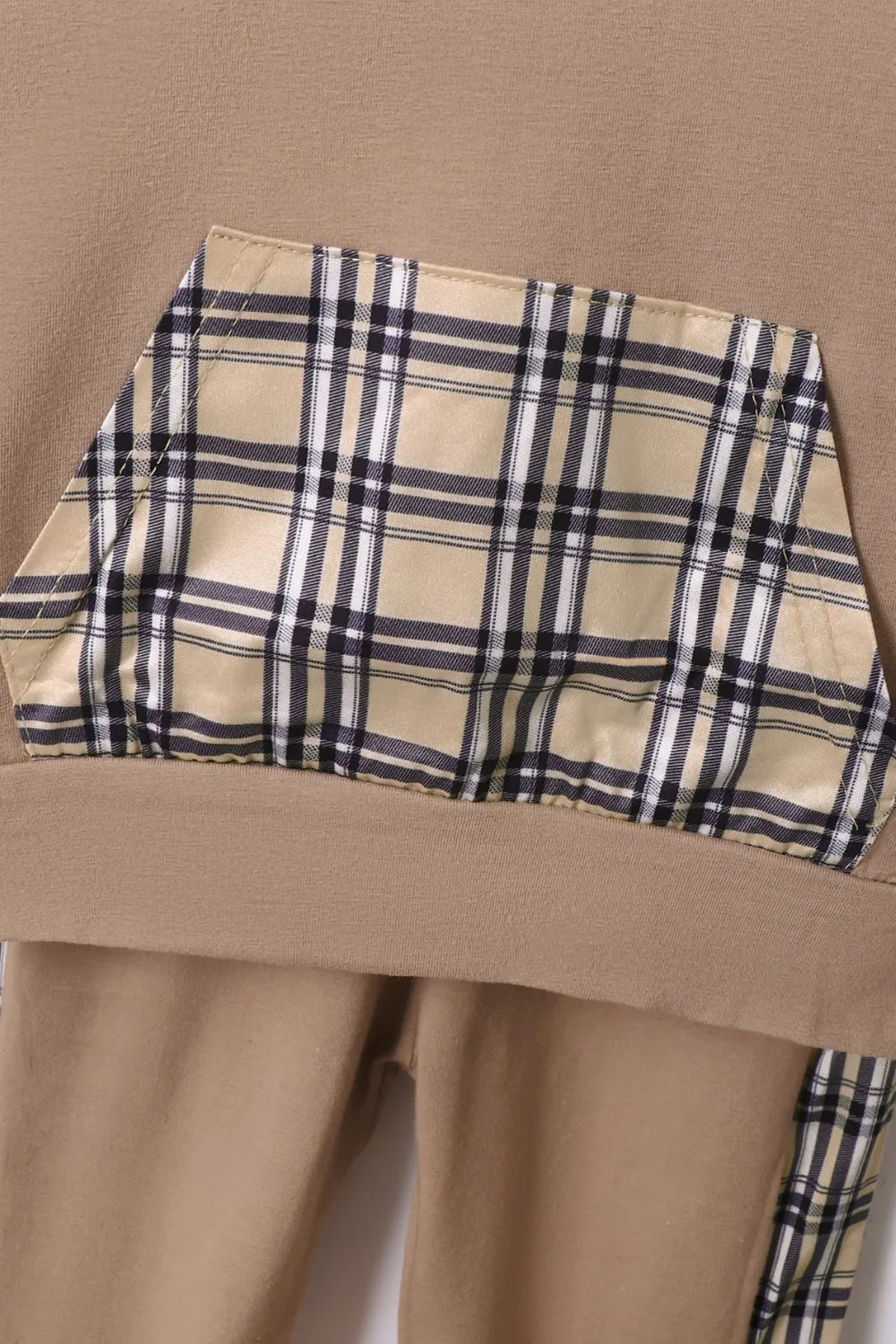 Children's Plaid Hoodie and pants Set - Farnelli