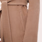 Geneva Classic Wraparound Wool Blend Overcoat in Camel