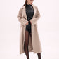 Toscana Leather Accent Cashmere Blend Overcoat