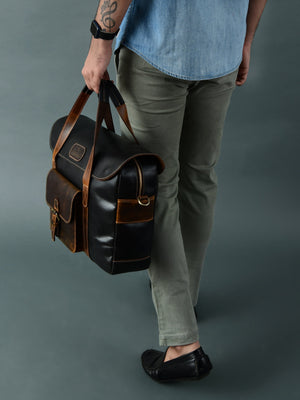 Classy Leather Bags Walker Office Travel Top Handle Messenger Bag with adjustable strap and multiple compartments.
