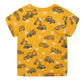 Children's Construction Vehicle Print Crew Neck Short Sleeve T-Shirt - Farnelli