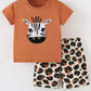 Children's Zebra Face Tee and Shorts Set - Farnelli