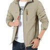 Men's Plus Size Lightweight Outdoor Windproof Jacket - Khaki