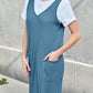 Double Take Full Size Sleeveless Straight Jumpsuit - Farnelli