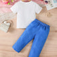 Children's Heart Print Casual Kids Set - Farnelli