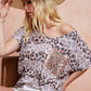 BiBi Leopard Stripe Printed Jersey T-Shirt - Farnelli