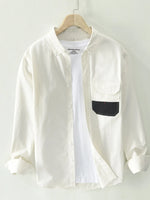 Men's Plus Size Button Up Long Sleeve Shirt - Farnelli