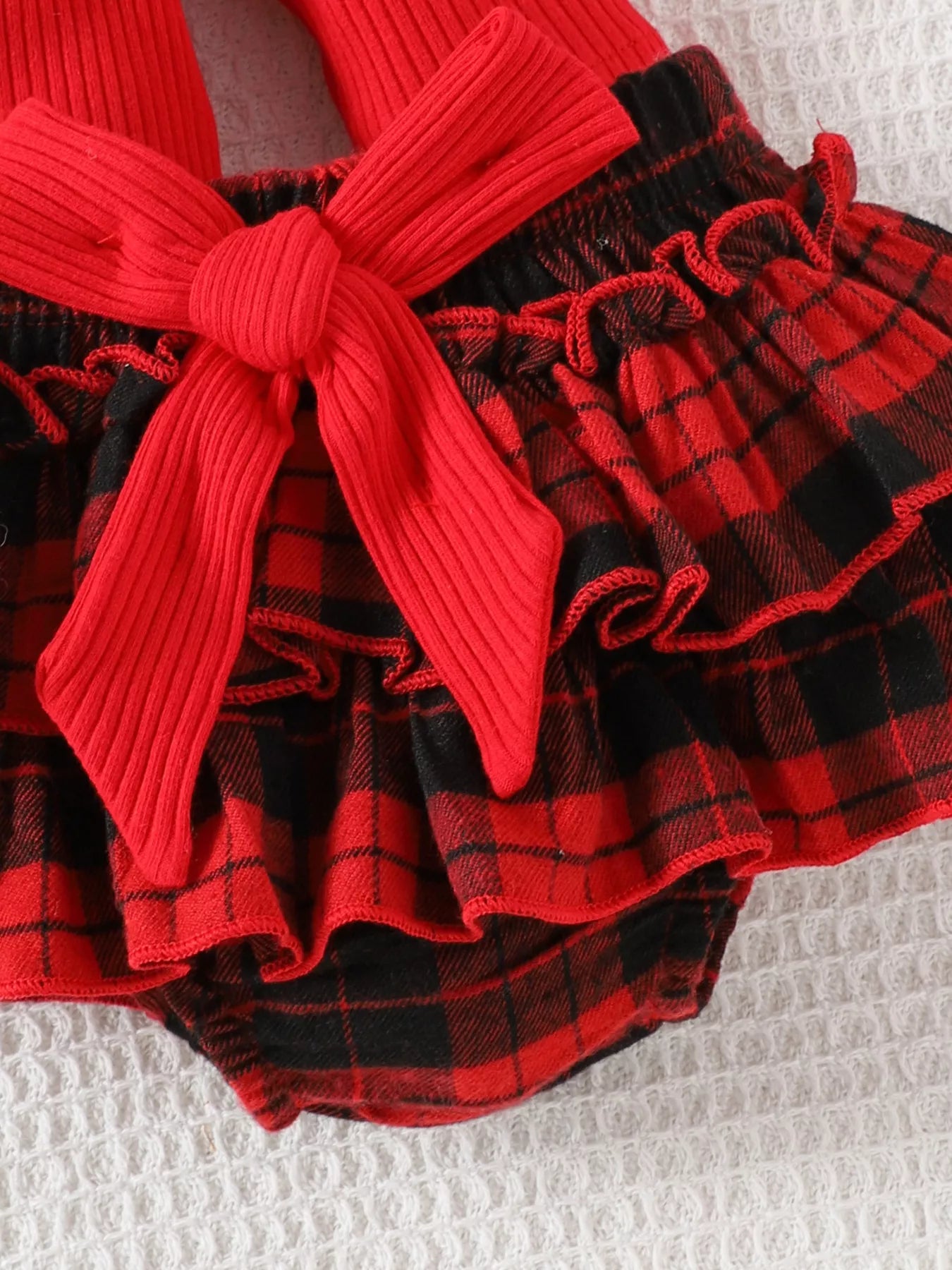 Children's Christmas Ruffle Trim 4-Piece Set - Farnelli