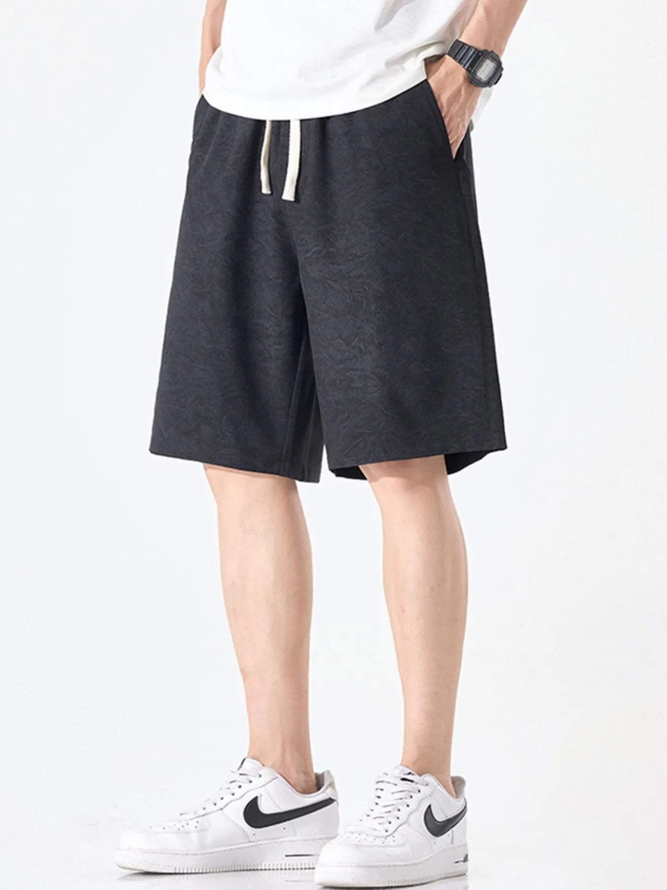 Men's Plus Size Drawstring Loose Fit Shorts - Farnelli