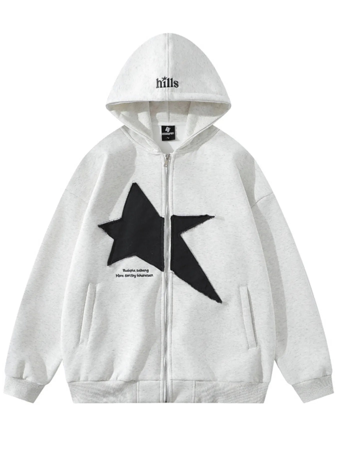 Men's Star Zip-Up Long Sleeve Hoodie - Farnelli