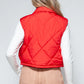 Snobbish Snap Down Quilted Crop Vest - Farnelli