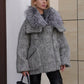 Alaska Outerwear Ares mohair parka with genuine fur trim and down fill, shown in a full-length product view