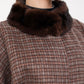 Genuine Scandinavian Mink Fur Double Face Wool Poncho