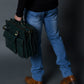Tuscany Italian Leather Briefcase, Green