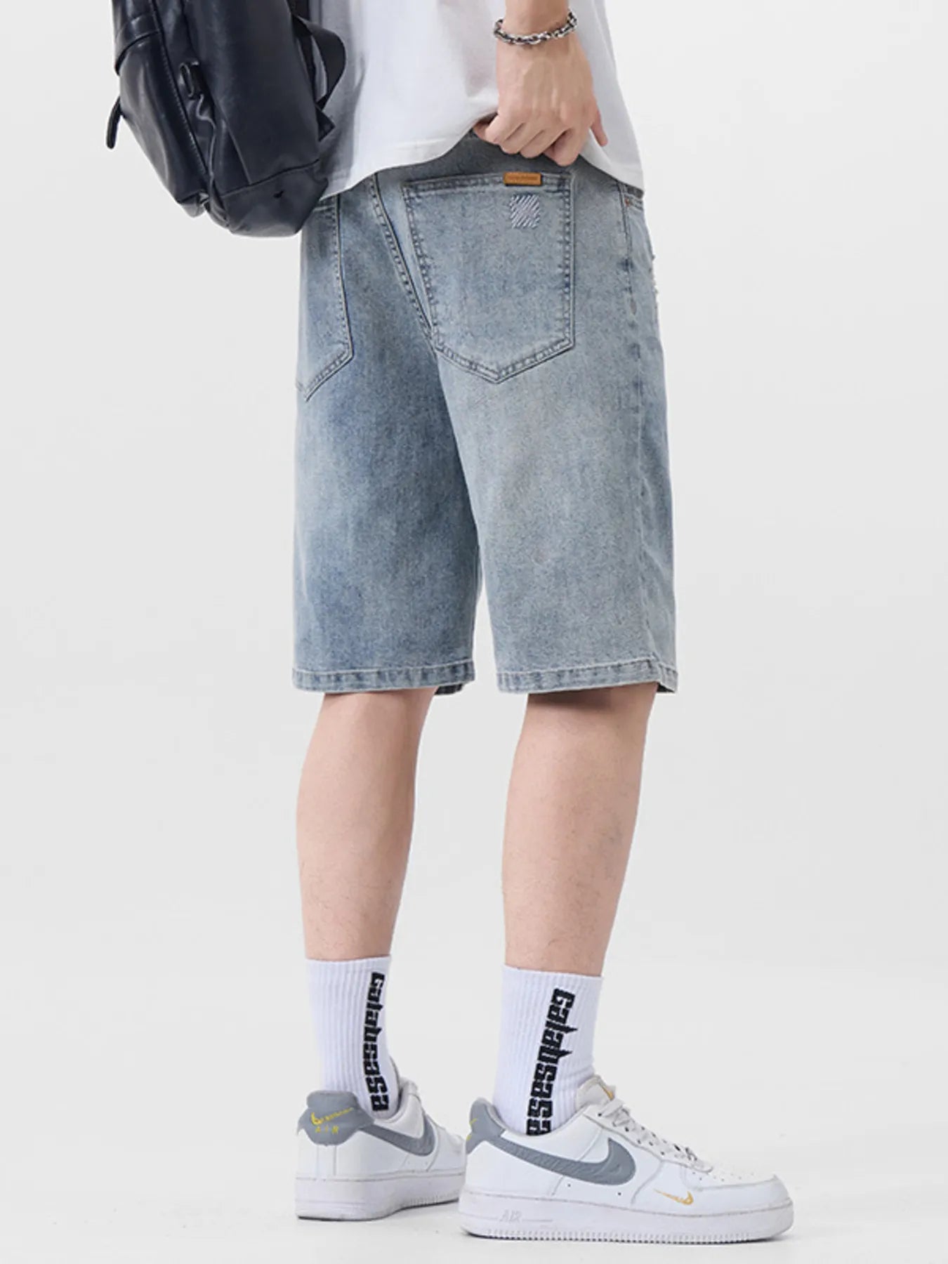 Men's Distressed Denim Shorts - Farnelli