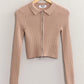 HYFVE Ribbed Double Zip Cropped Cardigan - Farnelli