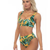 RIBBED ELASTIC BAND BIKINI SET - Yellow