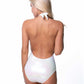 METALLIC V NECK ONE PIECE SWIMSUIT