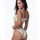 LEMON PRINT RUFFLE TRIM BIKINI SET