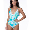 TIE DYE ONE PIECE SWIMSUIT - Green Tie Dye