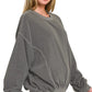 Zenana Soft Fleece Pigment Dye Pullover - Farnelli