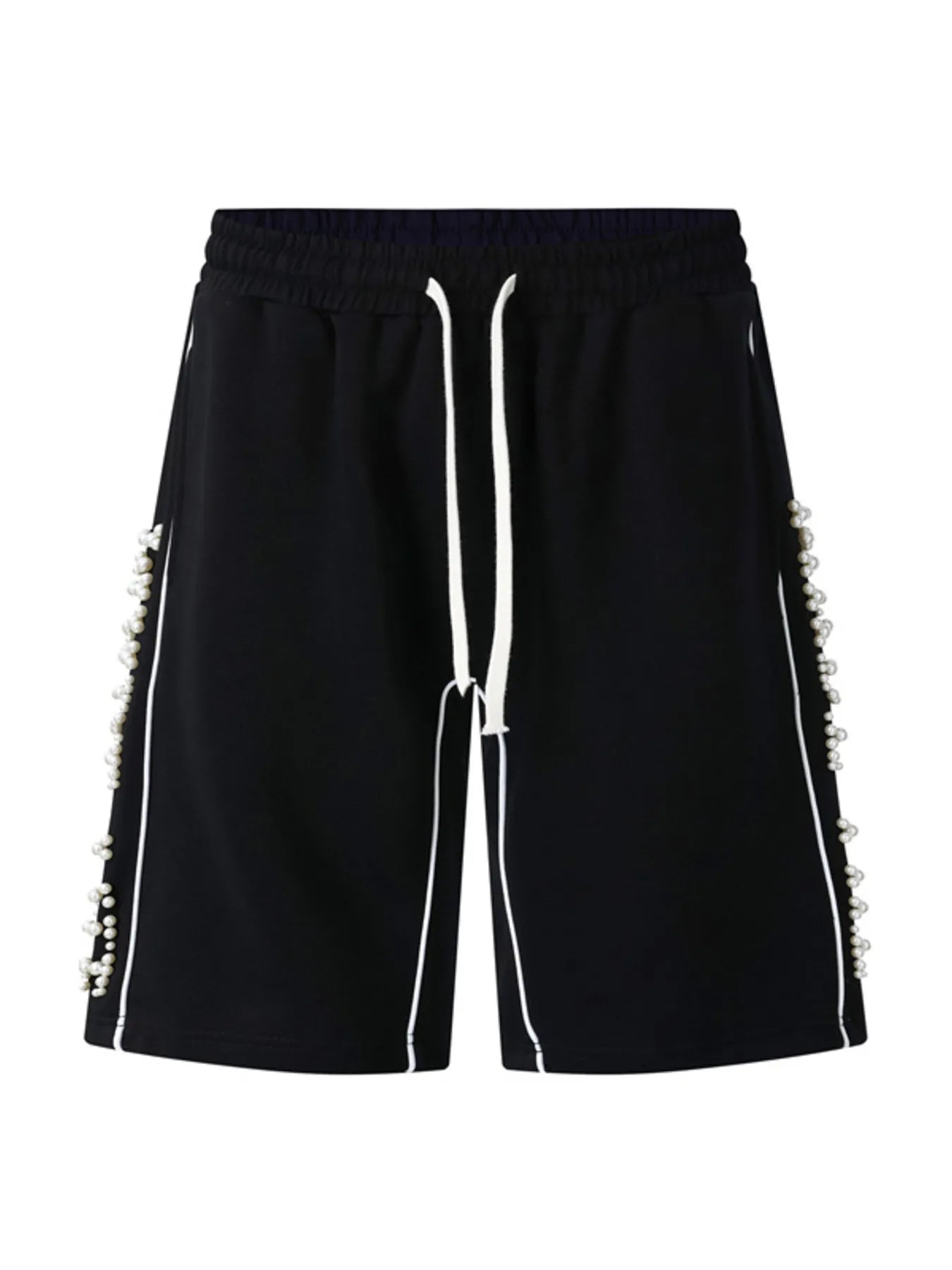 Men's Drawstring Pearl Detail Shorts - Farnelli