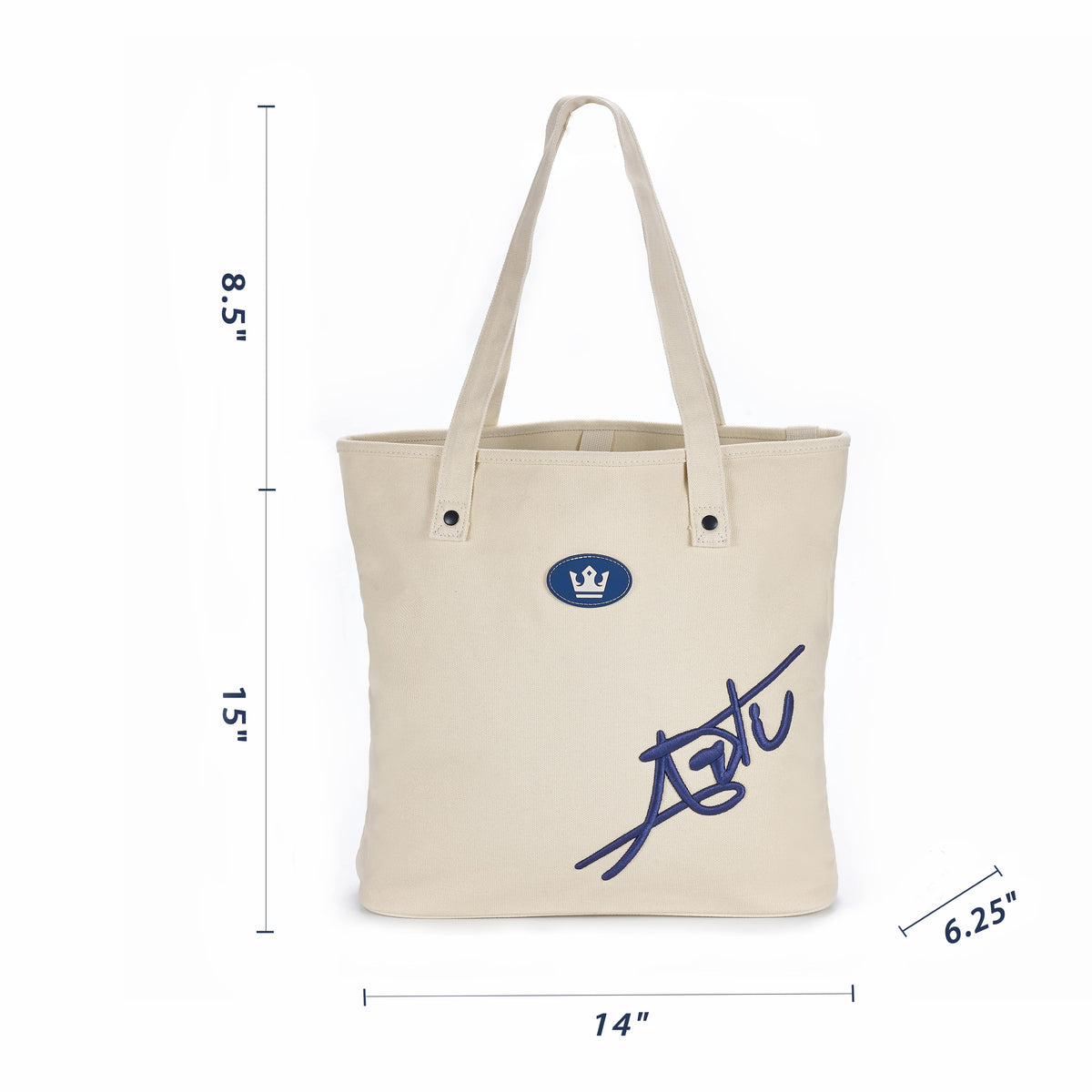 ARTI cream tote bag with spacious interior and sturdy handles