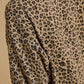 Umgee Leopard Knit Jacquard Puff Sleeve Sweatshirt - Farnelli