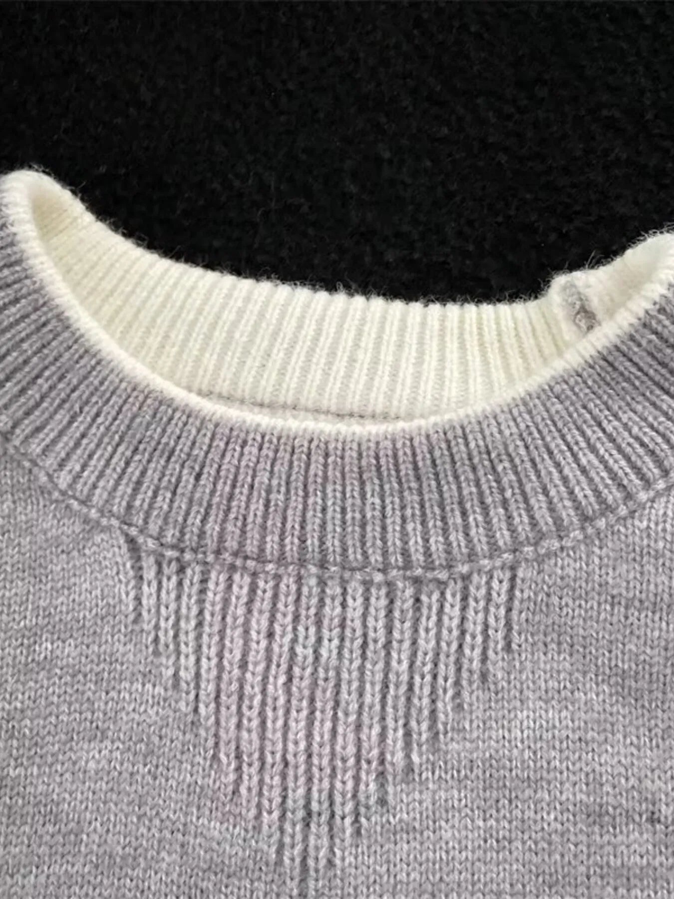 Men's Ribbed Hem Long Sleeve Sweater - Farnelli