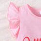Children's Little Sister Butterfly Print Ruffle Trim Set - Farnelli