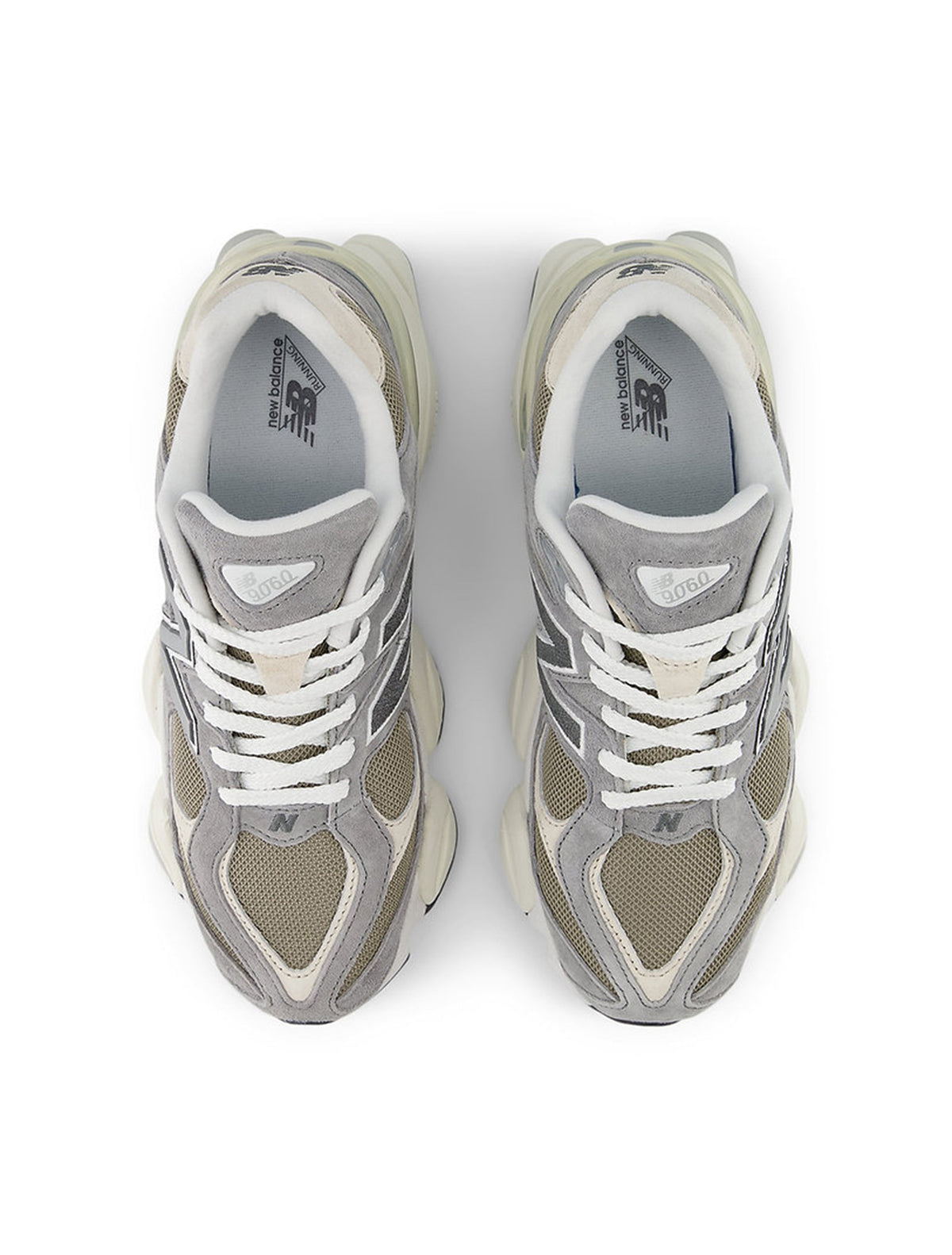 New Balance men's 9060 lifestyle shoes in grey and brown with stylish design, casual footwear for everyday wear.