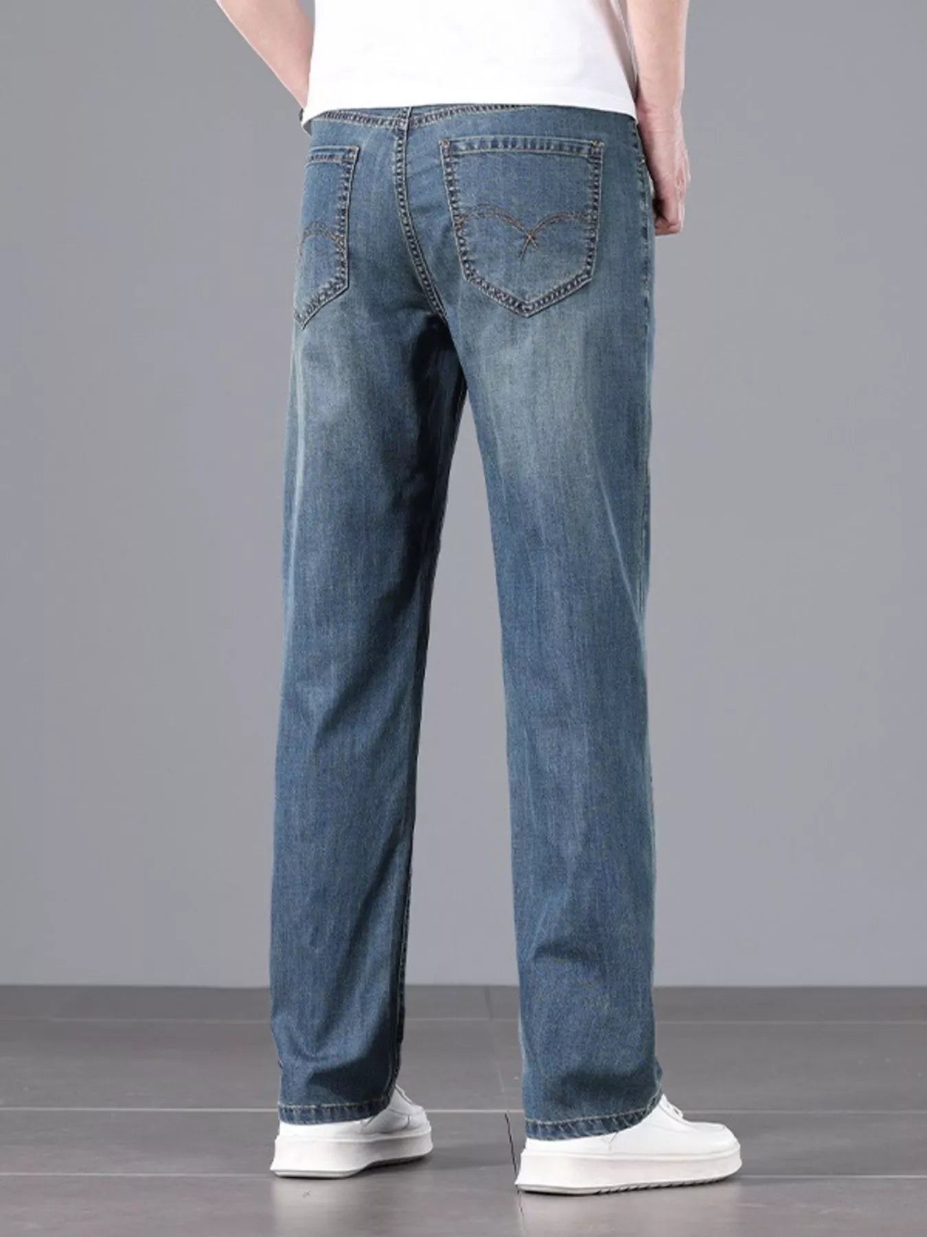Men's Straight Fit Wash Jeans - Farnelli