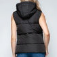 Snobbish Snap and Zip Closure Hooded Vest - Farnelli