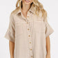 Mittoshop Mineral Wash Gauze Oversized Short Sleeve Shirt - Farnelli