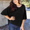Basic Bae Bamboo Full Size Round Neck Drop Shoulder T-Shirt - Black