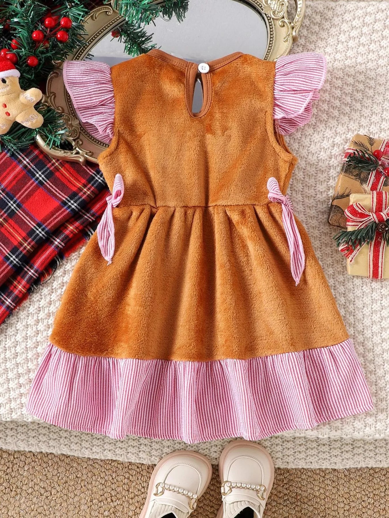 Children's Christmas Lace Detail Dress - Farnelli