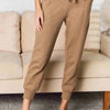 RISEN High Rise Relaxed Joggers - Mocha