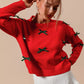 SO ME Ribbon Bow Applique Sweater - Farnelli