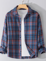 Men's Plus Size Button Up Long Sleeve Shirt - Farnelli