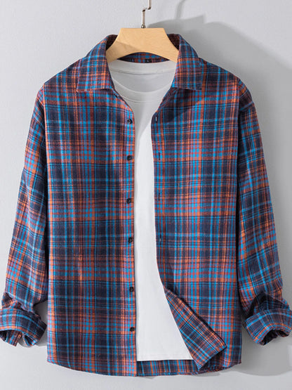Men's Plus Size Button Up Long Sleeve Shirt - Farnelli