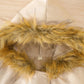 Children's Tie Waist Faux Fur Hooded Outerwear - Farnelli