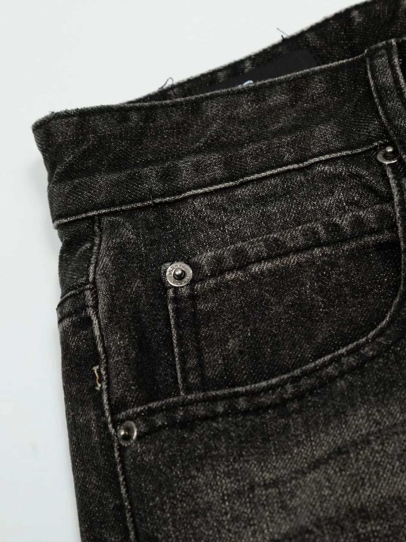 Men's Distressed Washed Straight Jeans - Farnelli