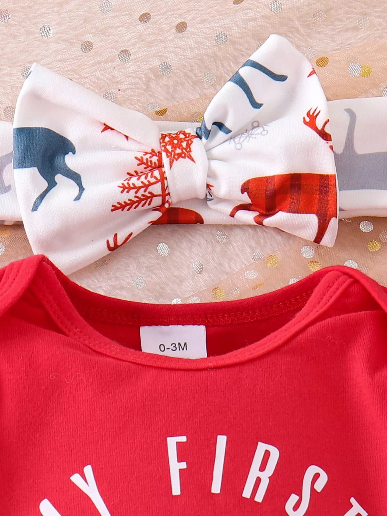 Children's My First Christmas Ruffle Sleeve Set - Farnelli