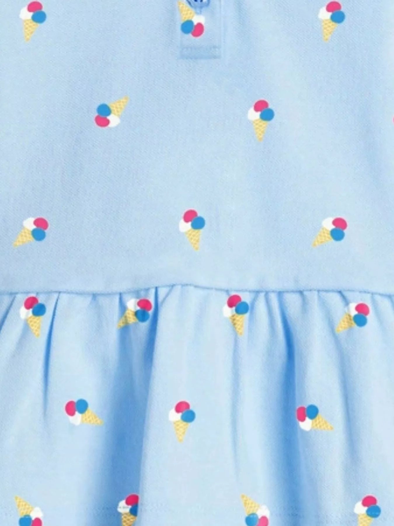 Children's Button Detail Short Sleeve Dress - Farnelli