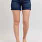 Judy Blue Full Size High Waist Back Flap Pocket Denim Shorts Plus Size - Farnelli