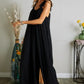 ADORA Full Size Elastic Ruffle Shoulder Jumpsuit Plus Size - Farnelli