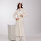 Pre-Order. Re-Stock Ships September 30. Astoria Classic Wraparound Wool Blend Overcoat in Ivory